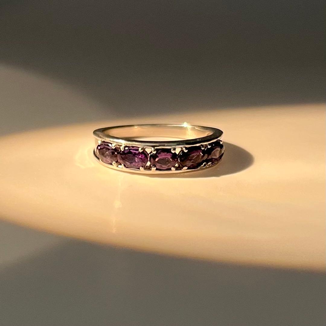 【中宝研ソ付】カラーチェンジガーネット K18WGリング 13号／計1.00ct