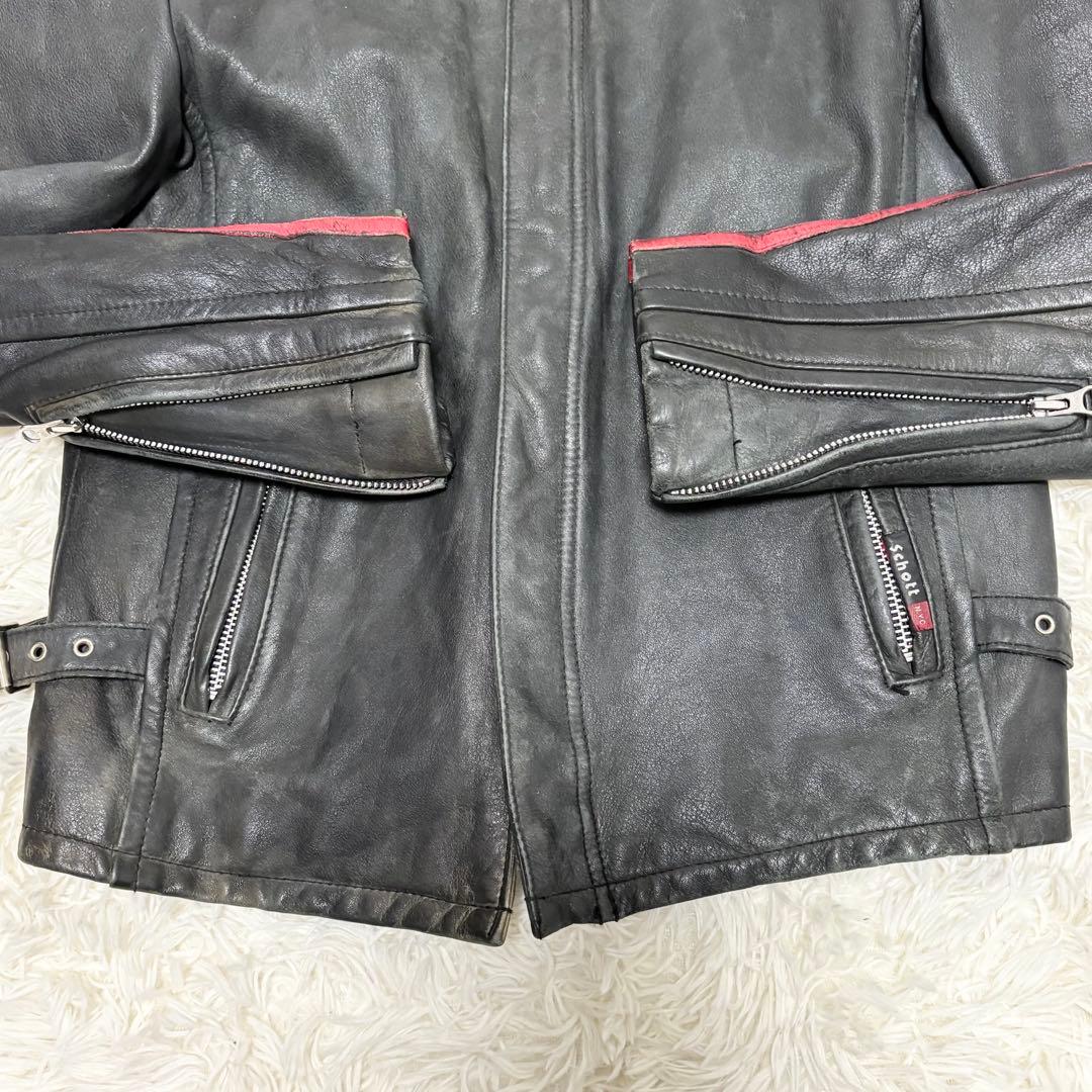 Schott クラシックレザーライダースジャケット　カウレザー　ヴィンテージ