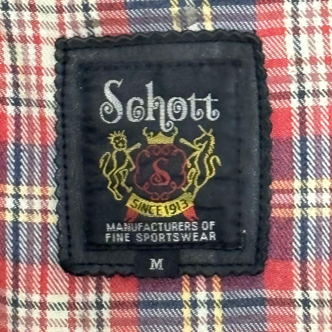Schott クラシックレザーライダースジャケット　カウレザー　ヴィンテージ