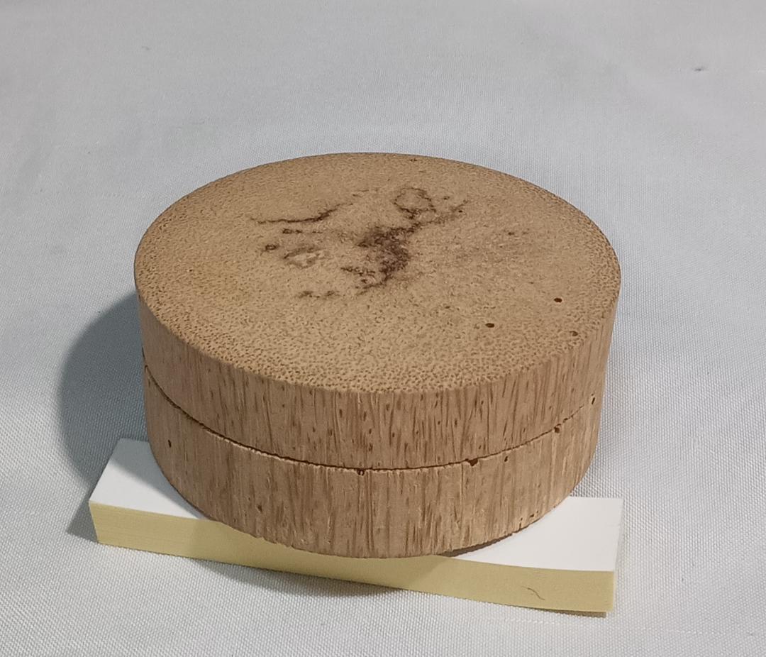 茶道具　骨董香盒　塗師満田道志作　竹香合　銘「凍雲」　花押入　時代箱　骨董！！