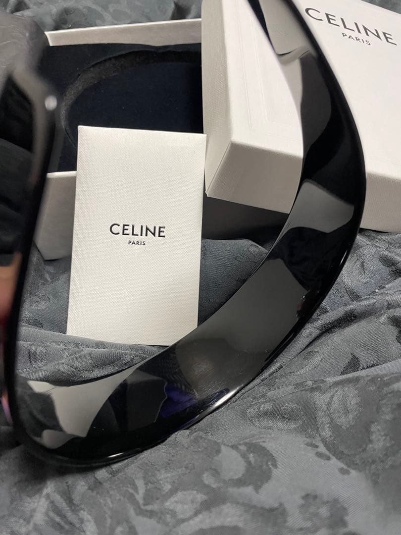 美品 CELINE ブラック カチューシャ ヘアバンド セリーヌ