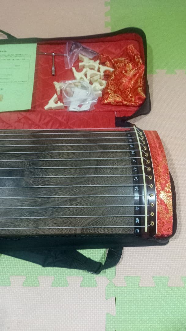 ミニ琴 13弦 木製 ケース付き