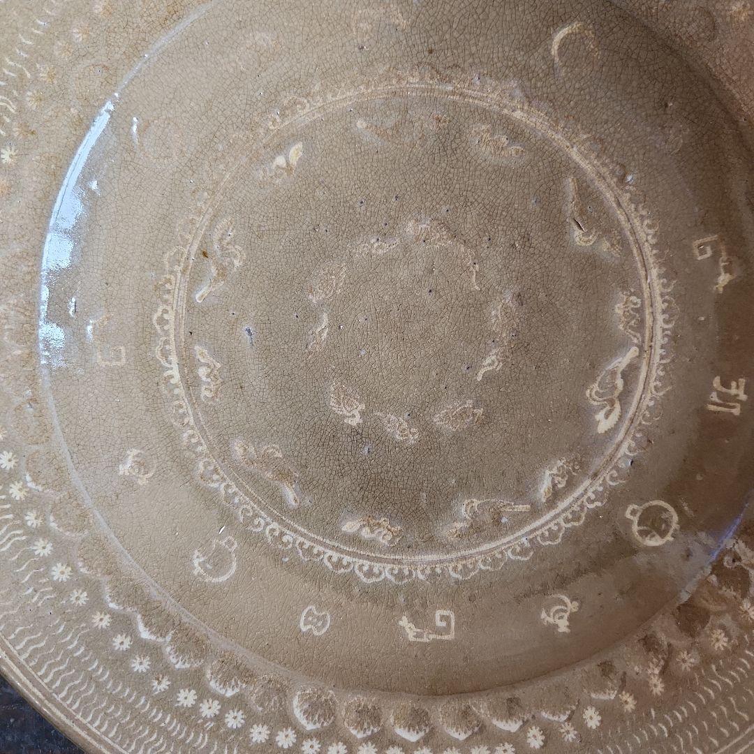 古武雄象嵌宝珠文大皿