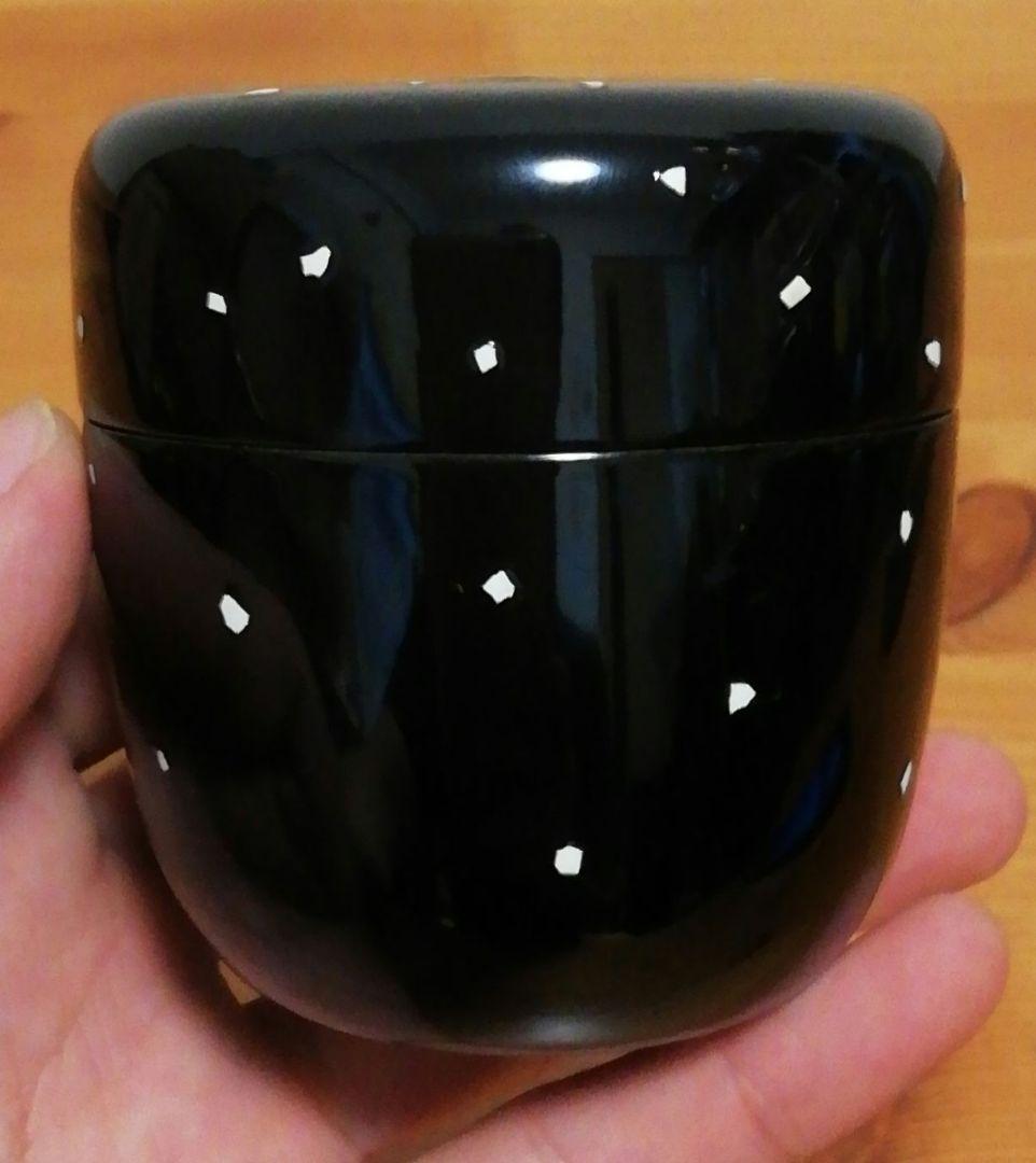 藤田武志作　卵殻　雷鳥　棗　共箱　共布　茶道具