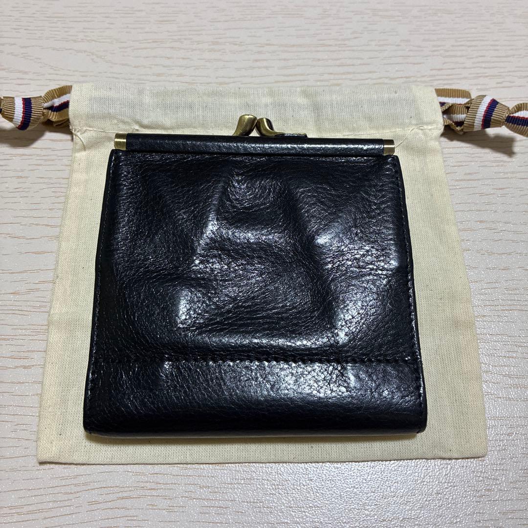 ILBISONTE レザー製 二つ折り財布 黒