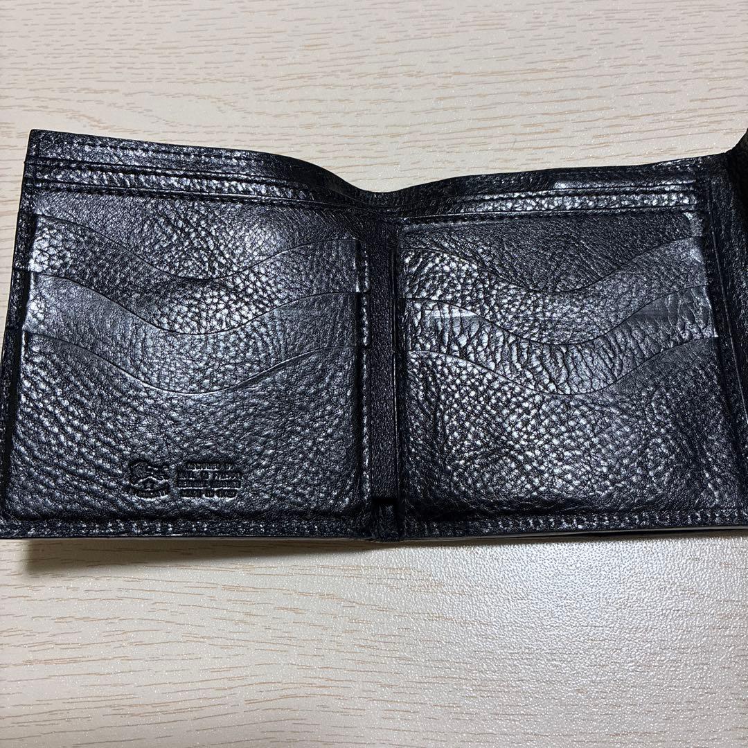 ILBISONTE レザー製 二つ折り財布 黒