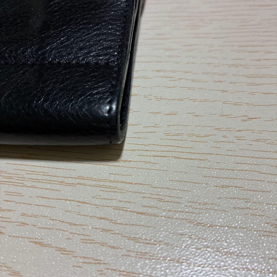 ILBISONTE レザー製 二つ折り財布 黒