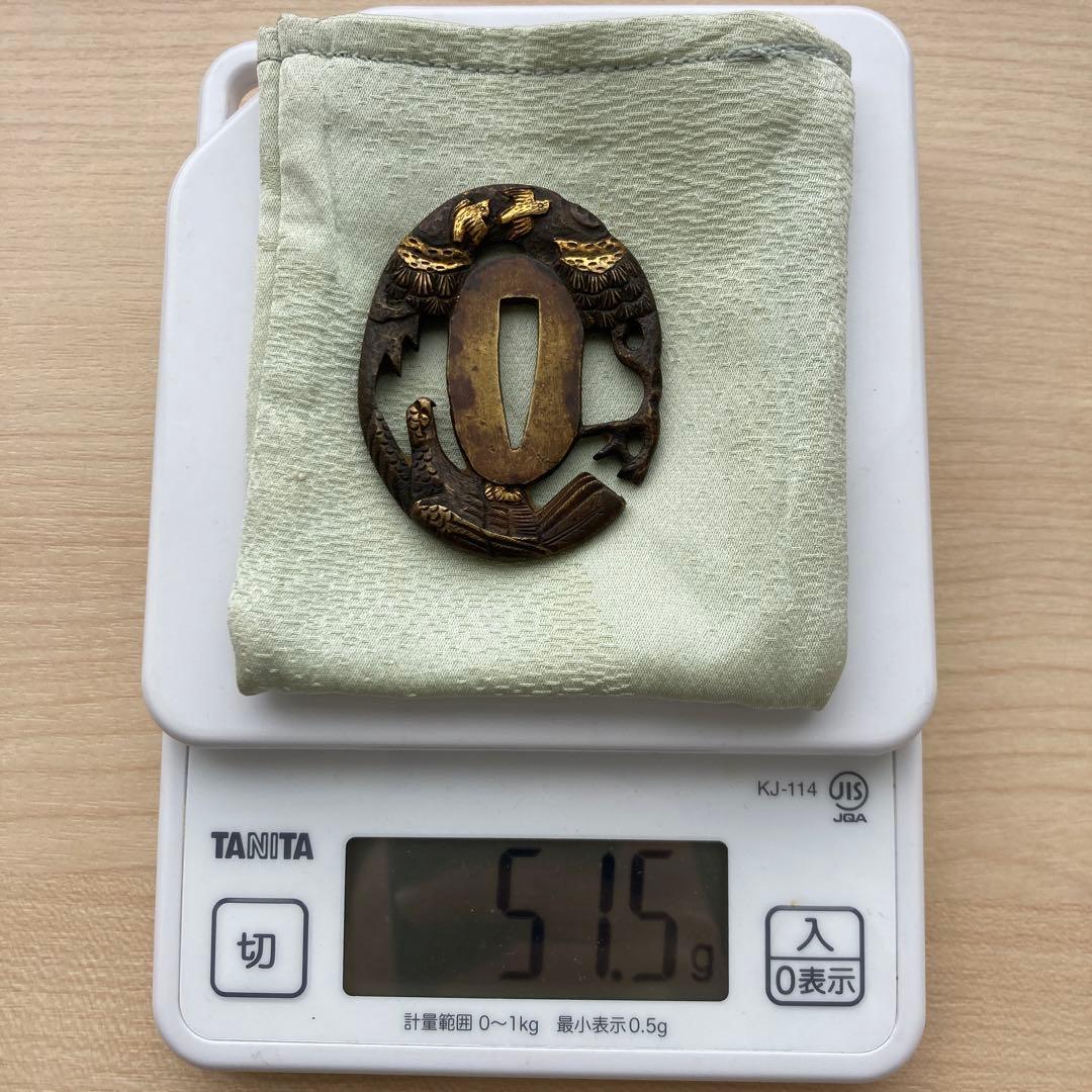 鍔　真鍮　透かし　鐔