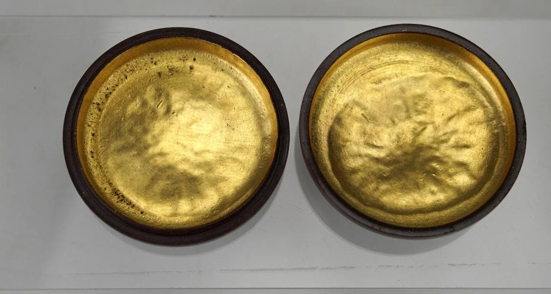 秀雄　作　波千鳥蒔絵　香合　内金塗　共箱　煎茶道具　美品