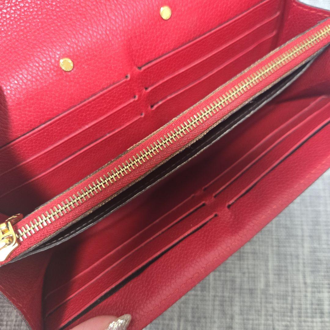 Louis Vuitton 長財布 ブラウン/レッド