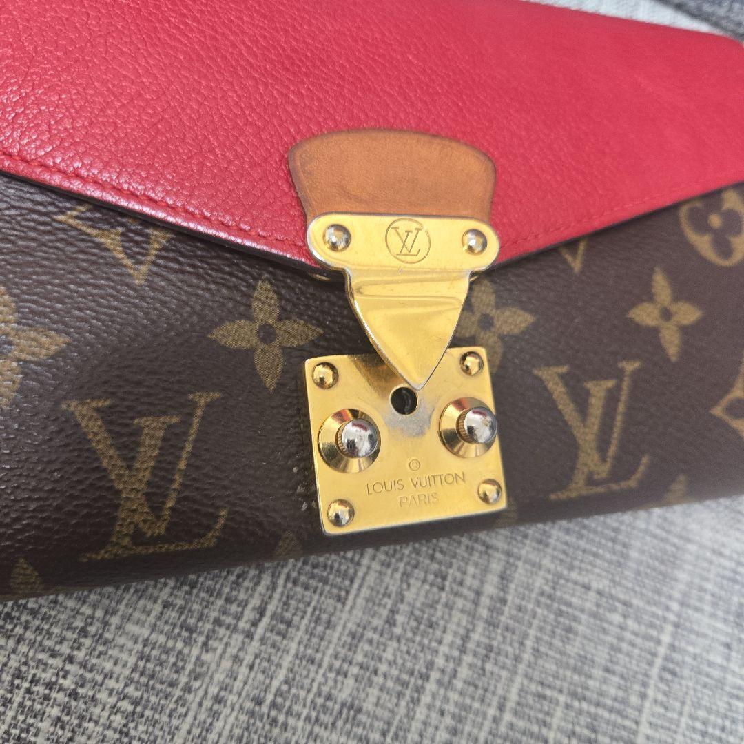 Louis Vuitton 長財布 ブラウン/レッド