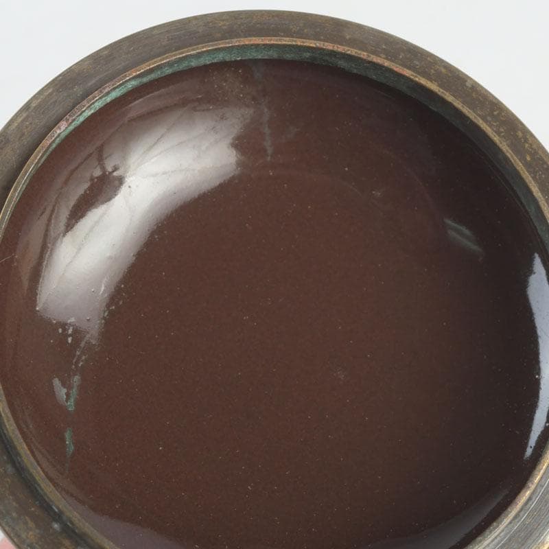 茶道具　安藤七宝焼　正倉院御物　双鳥文　香合　共布　共箱　V　9653