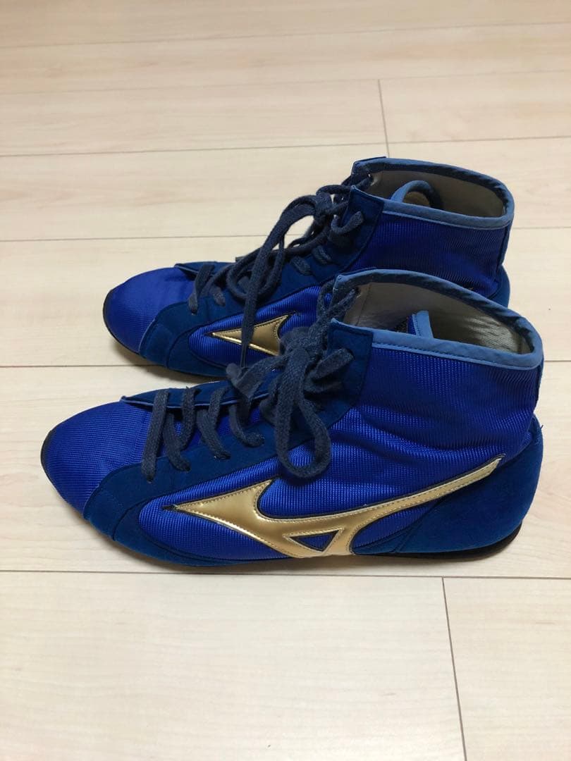 Mizuno ボクシングシューズ ブルー ハイカット 26㎝