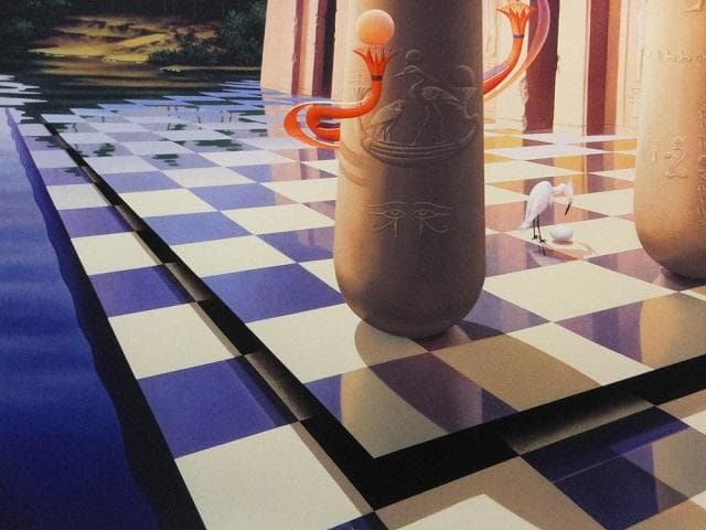 イレーヌ・メイヤー　直筆サイン『魂の叫び』ミクストメディア 大判 1127C