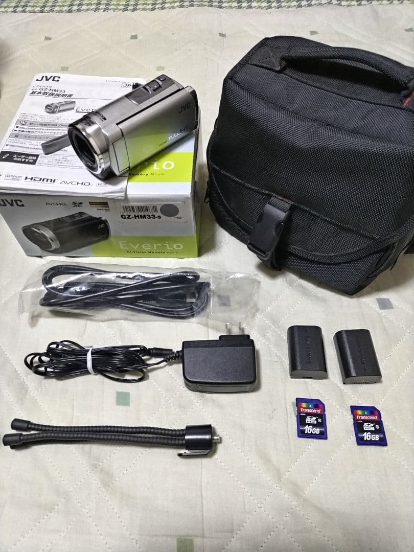 JVC Everio エブリオ GZ-HM33-S ハイビジョン ビデオカメラ