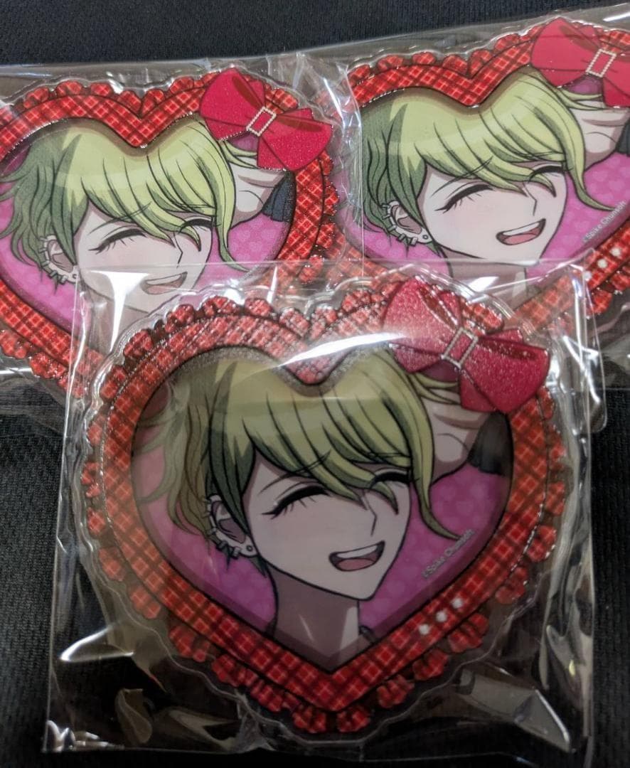 3個セット ダンガンロンパ ハート型アクリルバッジ 天海蘭太郎