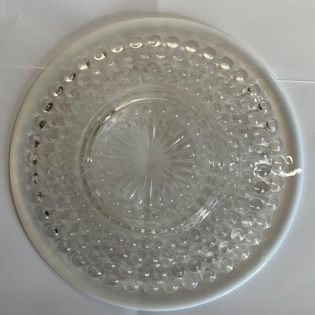 大正ロマン　ウランガラス紅茶水玉カップ&ソウーサ2組