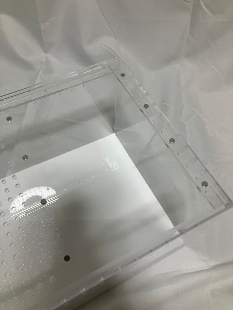 【6box】30×20×15 白底 レプタイルボックス同等　マグネット アクリル