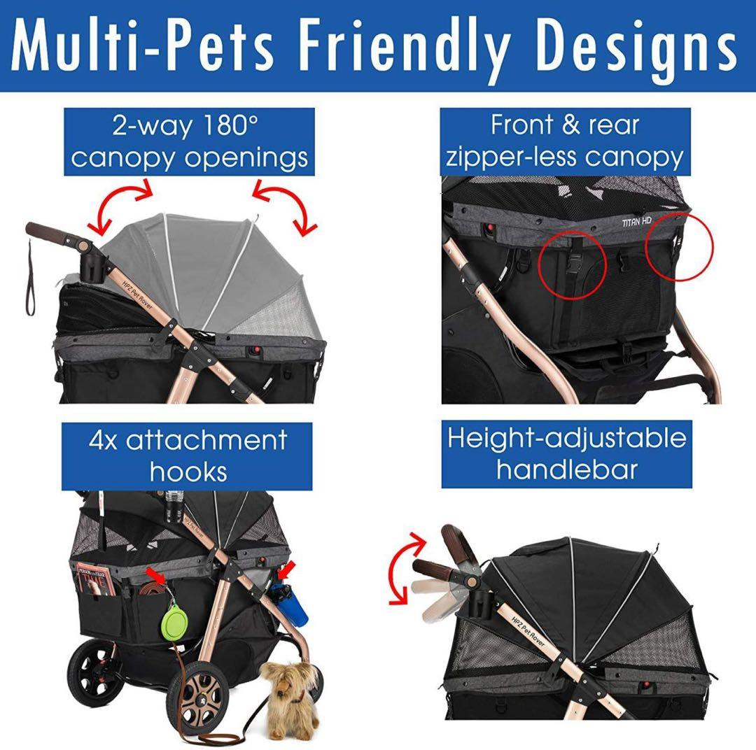 ENZO ペットカート　ペットストローラー　犬用カート　大型犬　中型犬　多頭