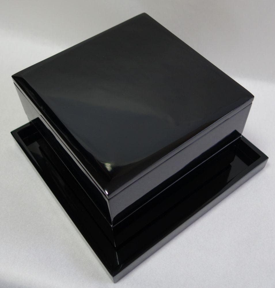 輪島塗 未使用 漆黒 二段重箱