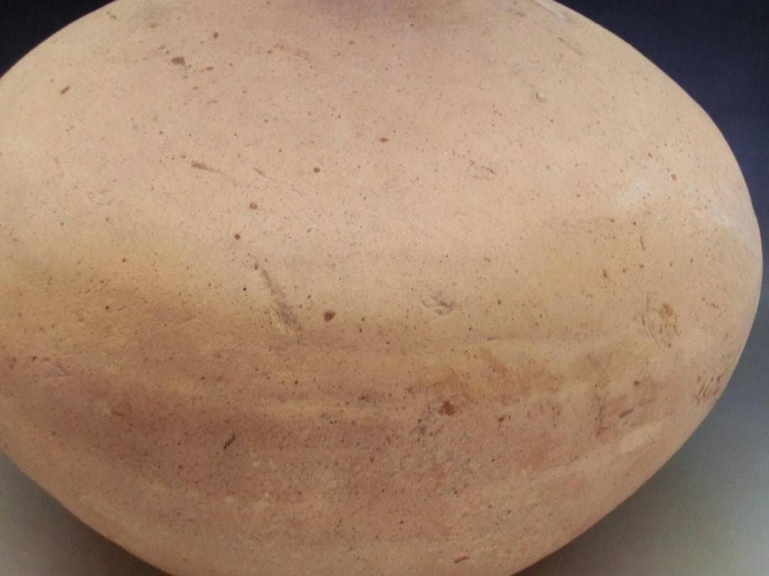 土器■須恵器 発掘品 下蕪 丸壺 花瓶 大壷 古美術 時代物 骨董22.8cm■