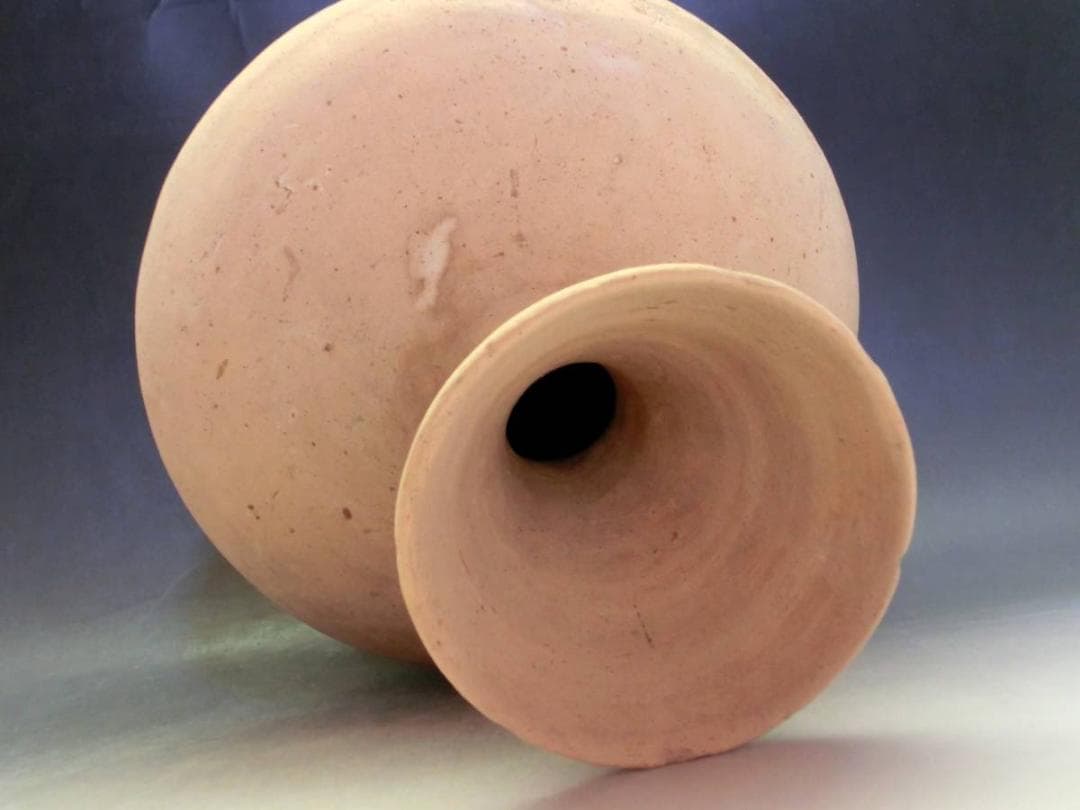 土器■須恵器 発掘品 下蕪 丸壺 花瓶 大壷 古美術 時代物 骨董22.8cm■