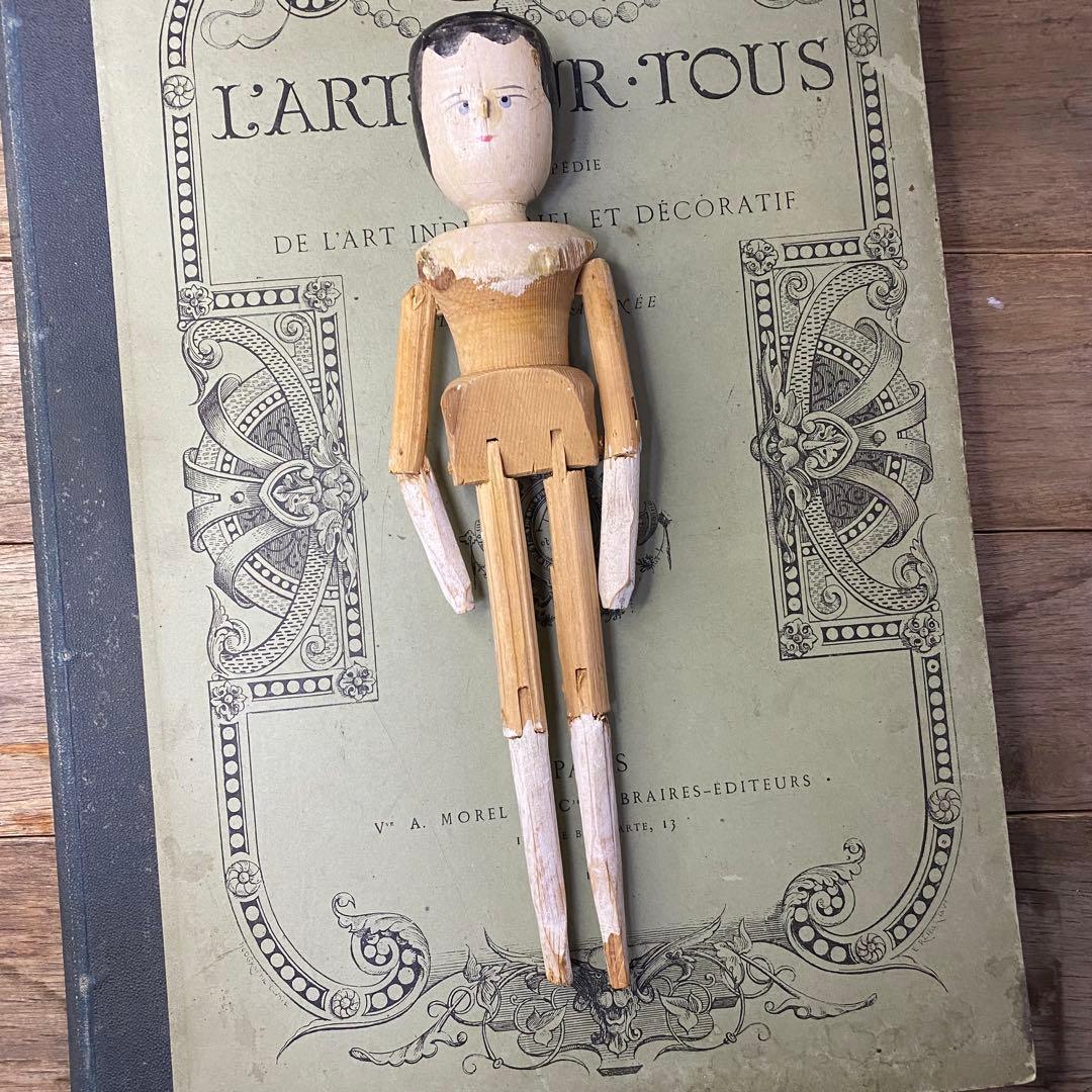 アンティーク 木製人形 ペグドール ペニードール