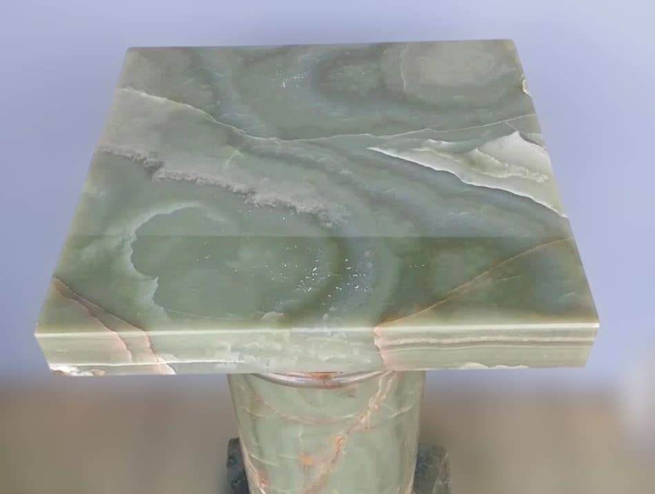 お引き取り専用　グリーンオニキス(オニックス)　天然大理石　円柱型飾り台ポール