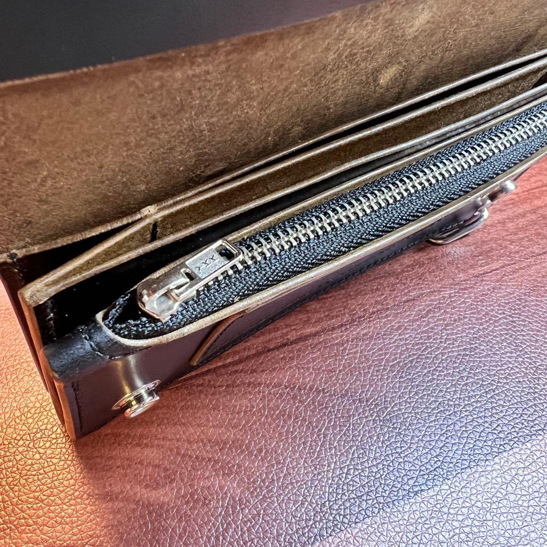 【トラッカーウォレット ロング】 3層 ホースバット シルバー