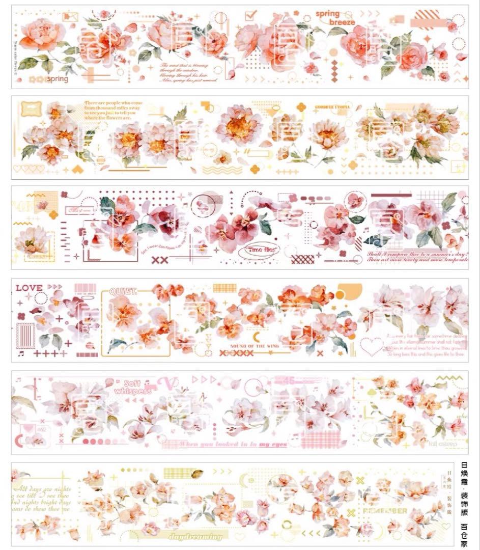 百仓家手帐《日焕霞》海外マスキングテープ　マステ 【1457】