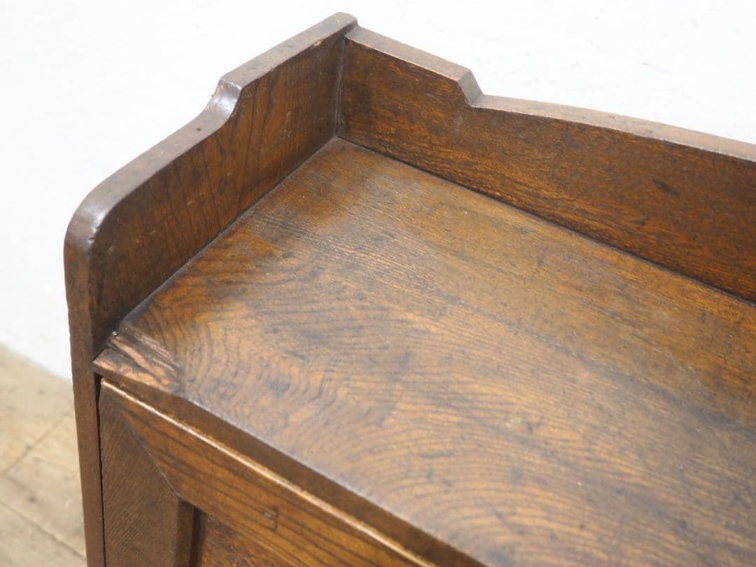 1132 アンティーク　ライティングデスク　帳場机　テーブル　収納棚　レトロ