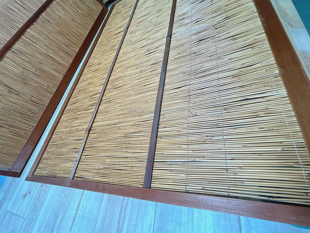古い建具 4枚 簾戸 すど 葦戸よしど 夏障子 御簾戸 No3