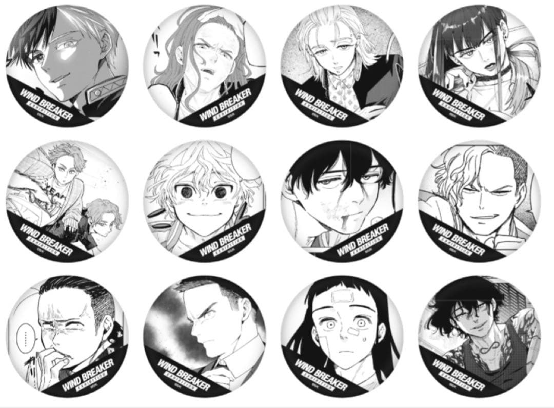WIND BREAKER展 原作コマ缶バッジ ウィンブレ
