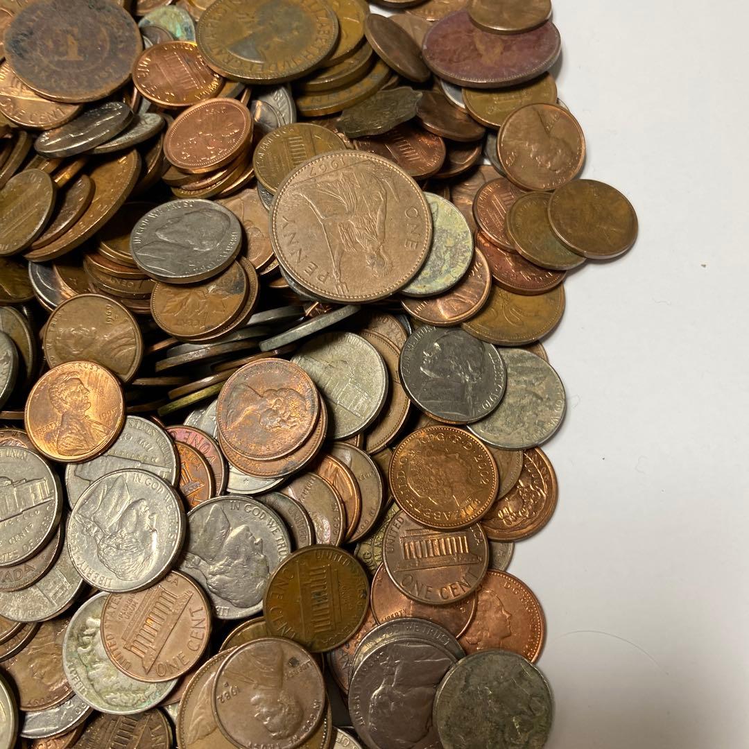 外国 昔の貨幣 古銭 世界のまとめ売り 正味3.6kg NO.41