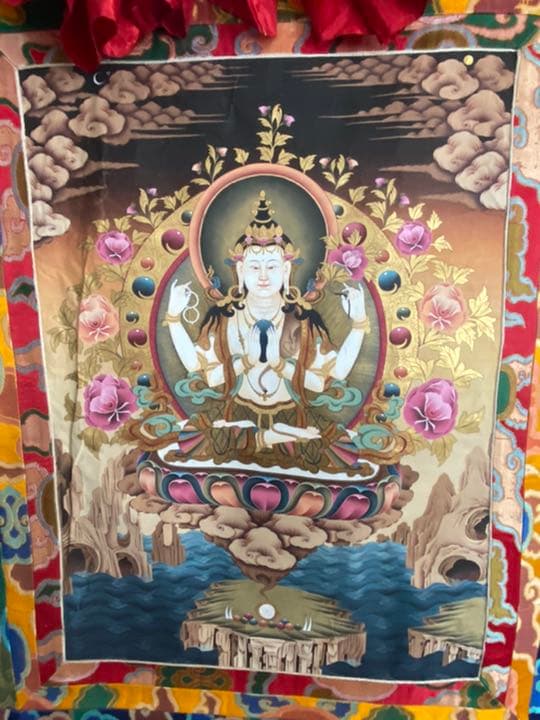 観音菩薩のタンカ、チベット