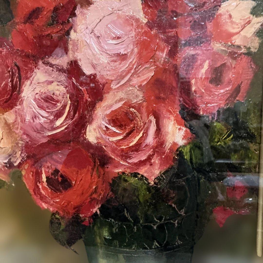 ねむさん専用　【真作】　（WISH） 小林慎太郎　『薔薇』　F６号　一期会会員