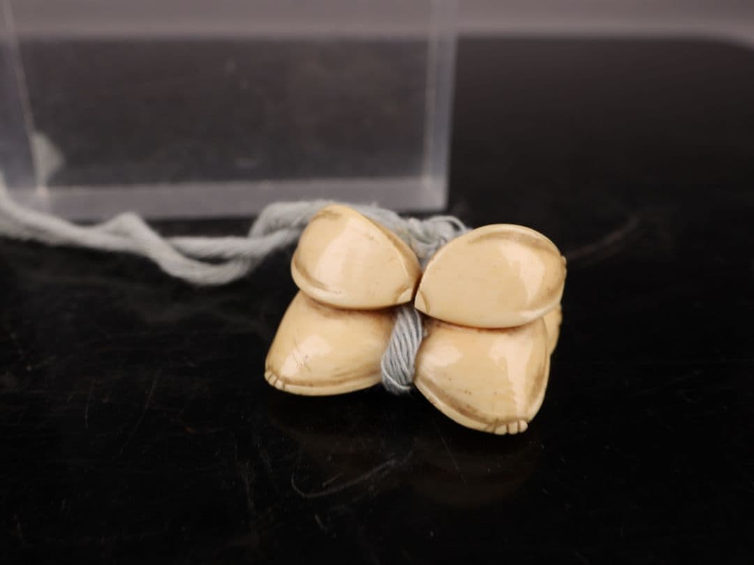 K1120 印籠 【吉田華正作】 秋草文 金銀象嵌 螺鈿 共箱 傷有＃＝