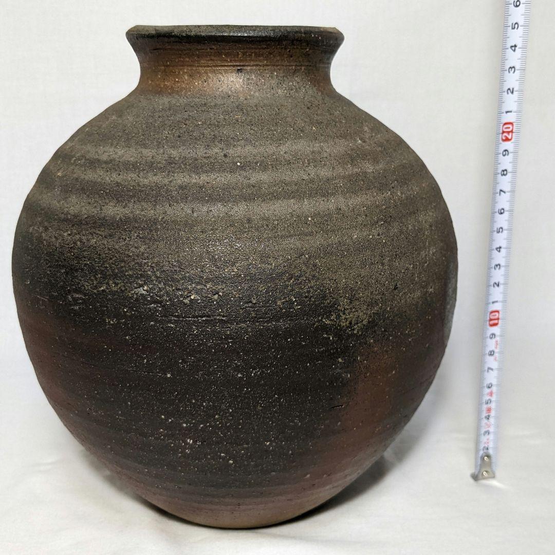 兼田志女子 備前焼 壷 共箱 壺 花器 フラワーベース 花瓶 華道具 置物