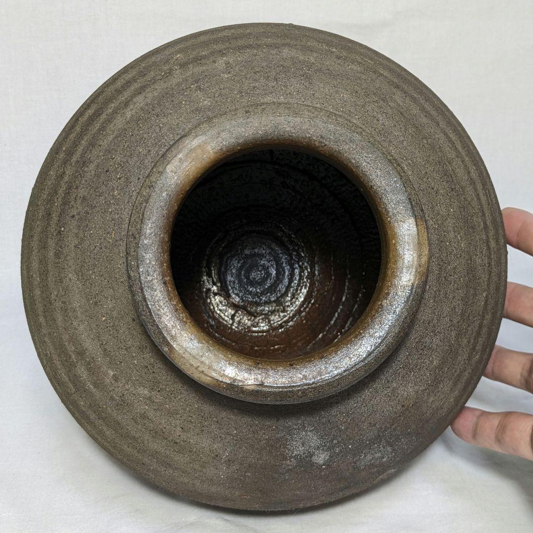 兼田志女子 備前焼 壷 共箱 壺 花器 フラワーベース 花瓶 華道具 置物