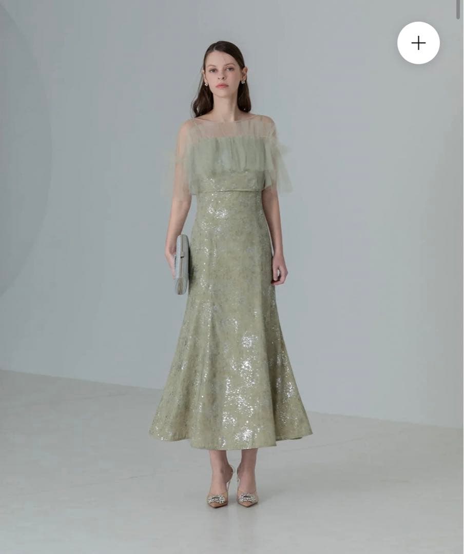 Leja チュールフリルボレロペイントマーメイドドレス　Sサイズ