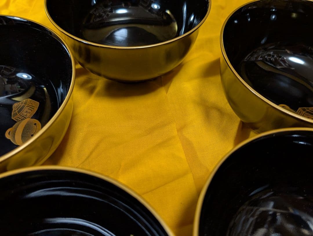 蒔絵お椀5客 東海道五十三次