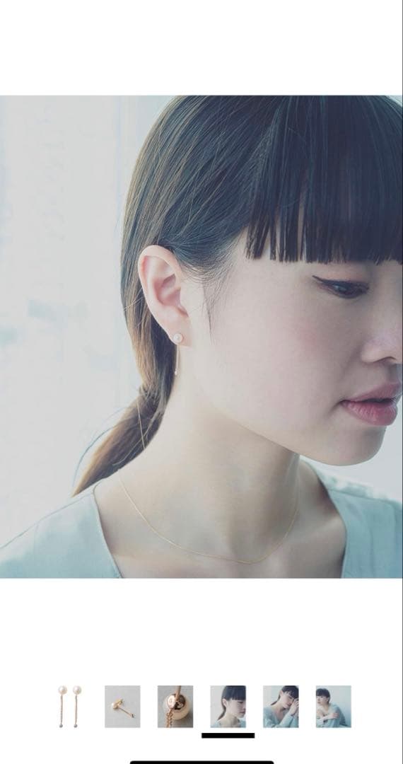 【新品未使用】ete ピンクゴールド K18 パールピアス　レイヤードリング