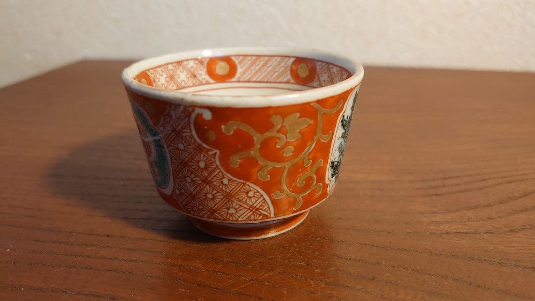 古九谷　九谷焼　赤絵　飯田屋　宮本屋窯　九谷庄三　庄三　蔵出し　１客