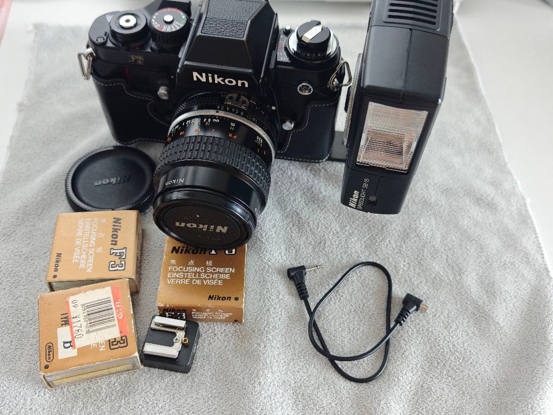 NIKON F3 フィルムカメラ 一眼レフ ➕ ais 55mm2.8 +おまけ