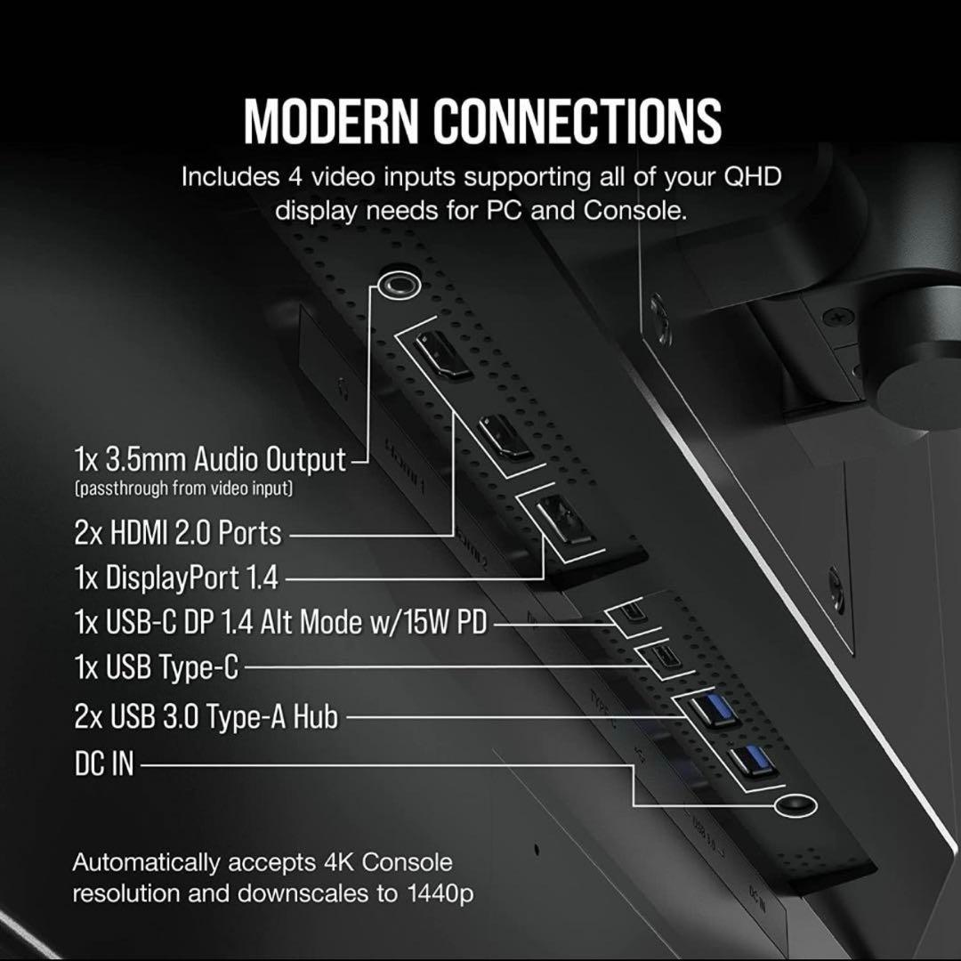 24万円購入 CORSAIR XENEON 32QHD165 ゲーミングモニター