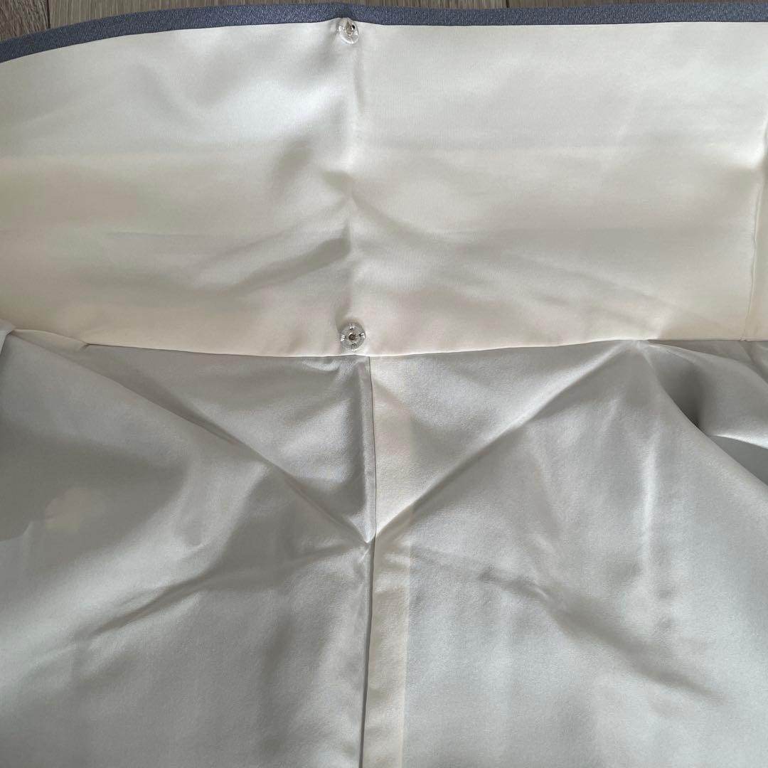 ブルーグレー　雪輪柄　飛び柄小紋