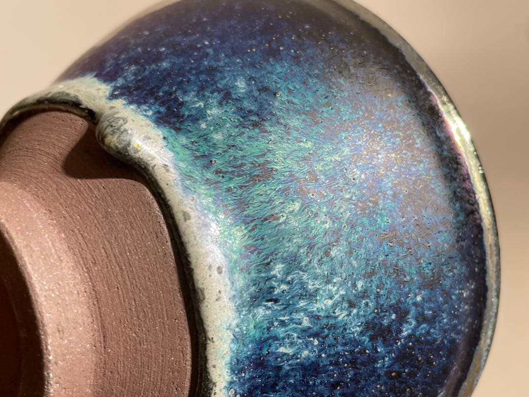 陶芸家　長江惣吉　燿変　天目　錦　茶碗　茶盌　抹茶碗　天目盌　共箱