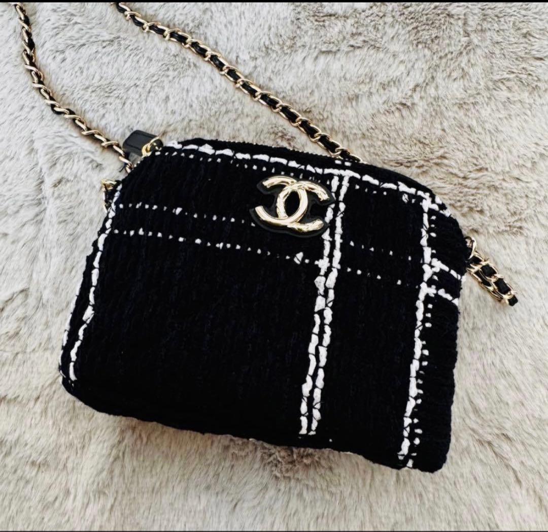 CHANEL ツイードチェックショルダーバッグ　非売品　ノベルティグッズ