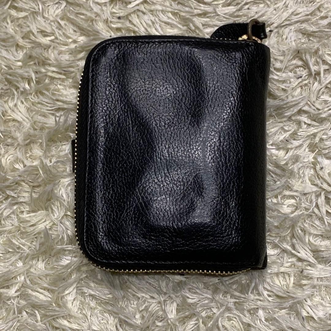 イルビゾンテ 二つ折り財布 手帳型 レザー ブラック ユニセックス