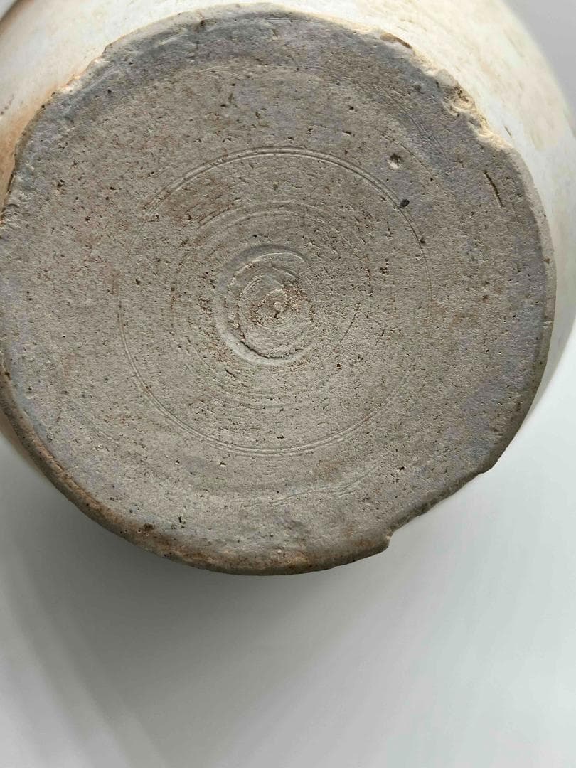 唐時代 白磁双龍耳大尊 巩県窯白瓷 【旧家旧蔵】　希少貴重　花入(B-68)